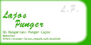 lajos punger business card